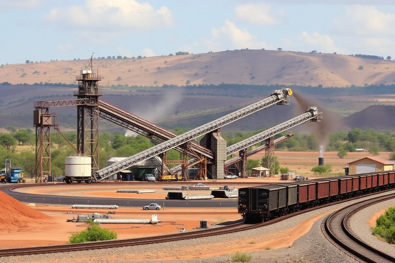 Beneficiation plant and rail loadout