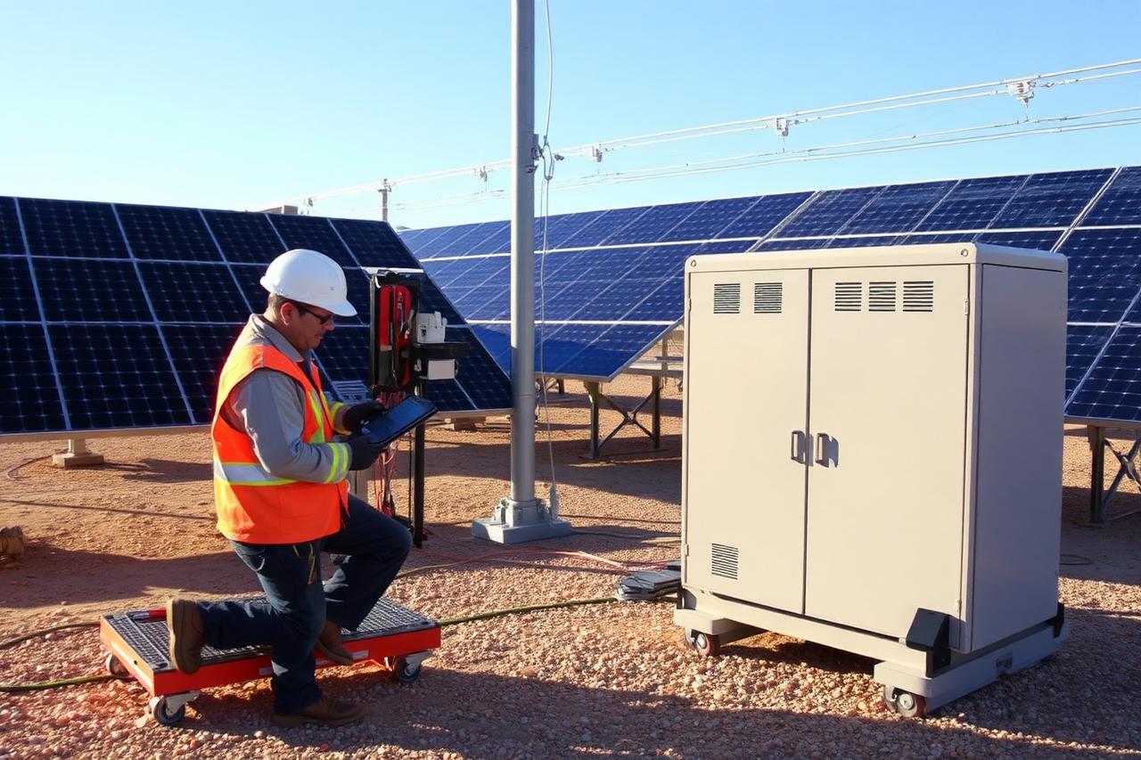Inverter skids and substation